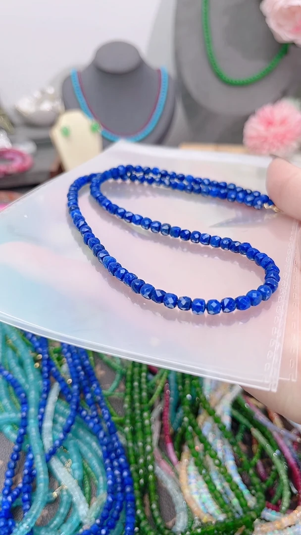 银S925镶嵌青金石颈饰多样性选其一199