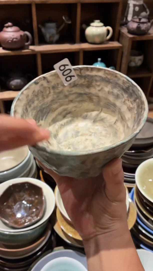 瓷片快**上606柴烧手工碗1个