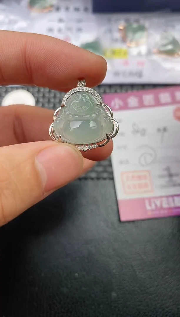 颈饰银S925镶嵌翡翠星****⁷挂件