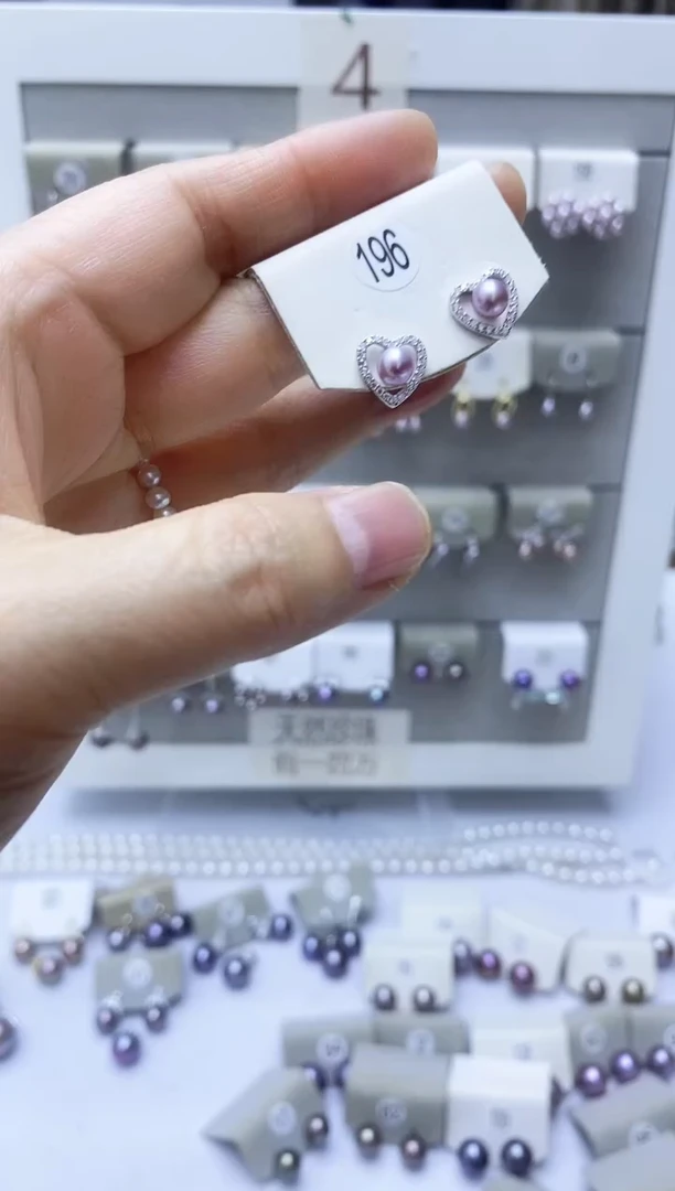 【闪购商品】淡水珍珠耳饰银S925镶嵌196
