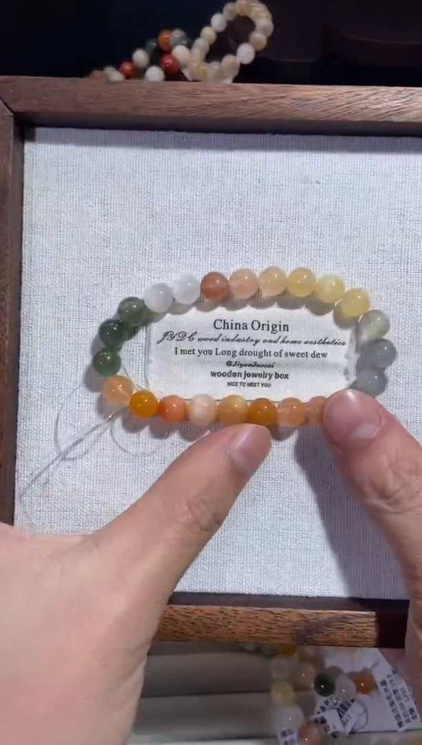 未镶嵌手串水晶1号链接 卡8咪+ 彩虹配色