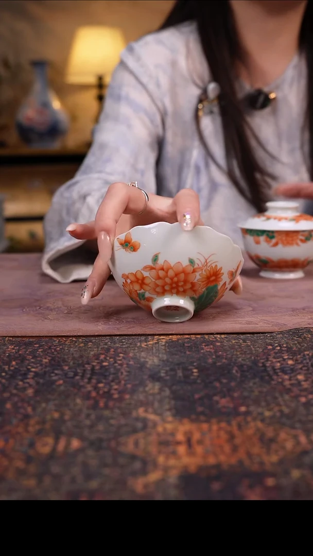 杯景德镇陶瓷杯碗柴烧多人