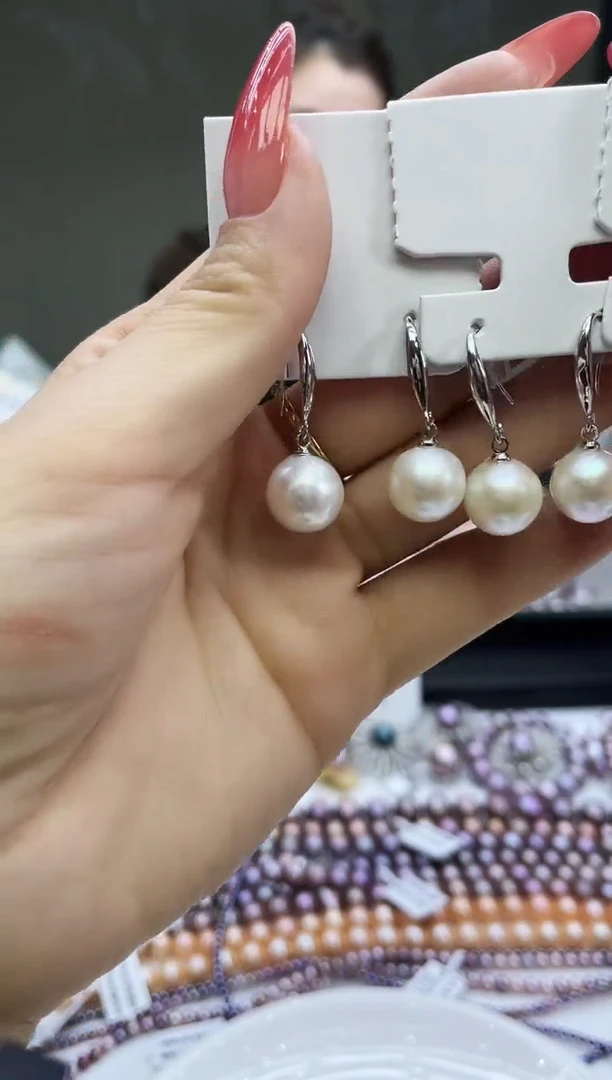 未镶嵌耳坠淡水珍珠白色系耳坠