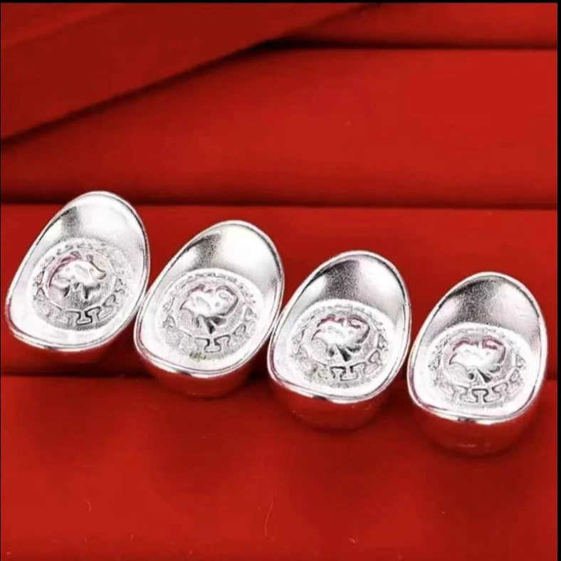 白银库9999小元宝高端大气适用于客厅玄关等精美 摆件