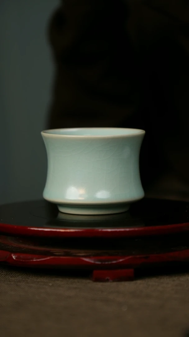 全品 束腰杯 支钉烧 仿古釉