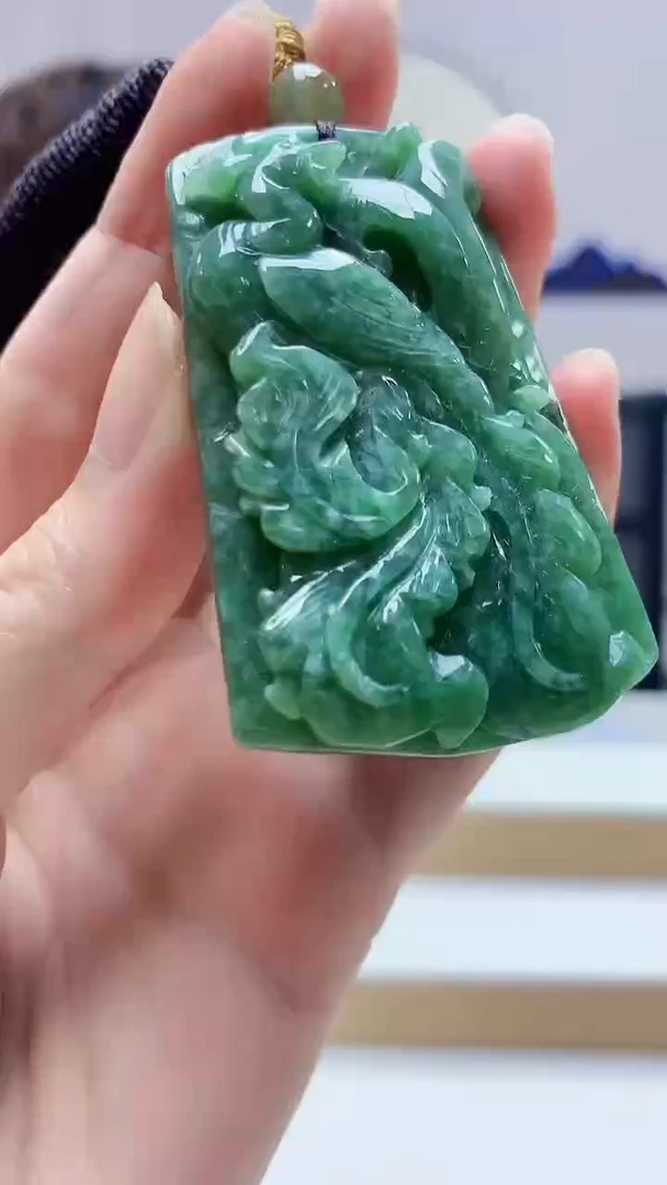 未镶嵌定制翡翠4868zm-毛货挂件53凤凰