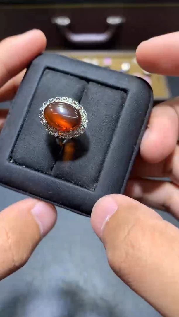未镶嵌琥珀戒指Q69【多样性发其一】
