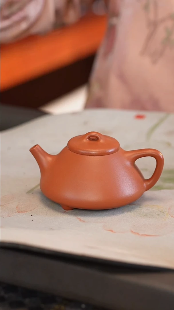 茶壶紫砂朱泥 子冶石瓢 半手工 180cc