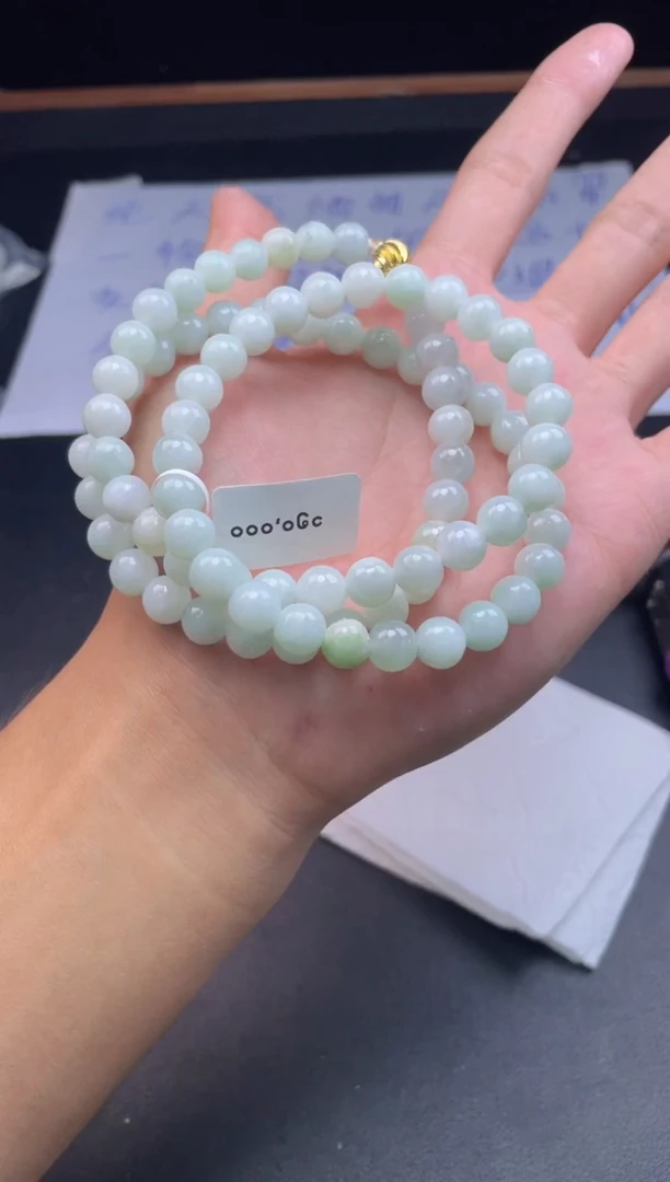 未镶嵌定制翡翠珠串卡8