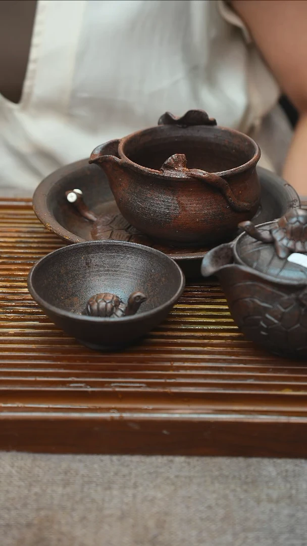 煮****?万古烧粗陶手工茶具
