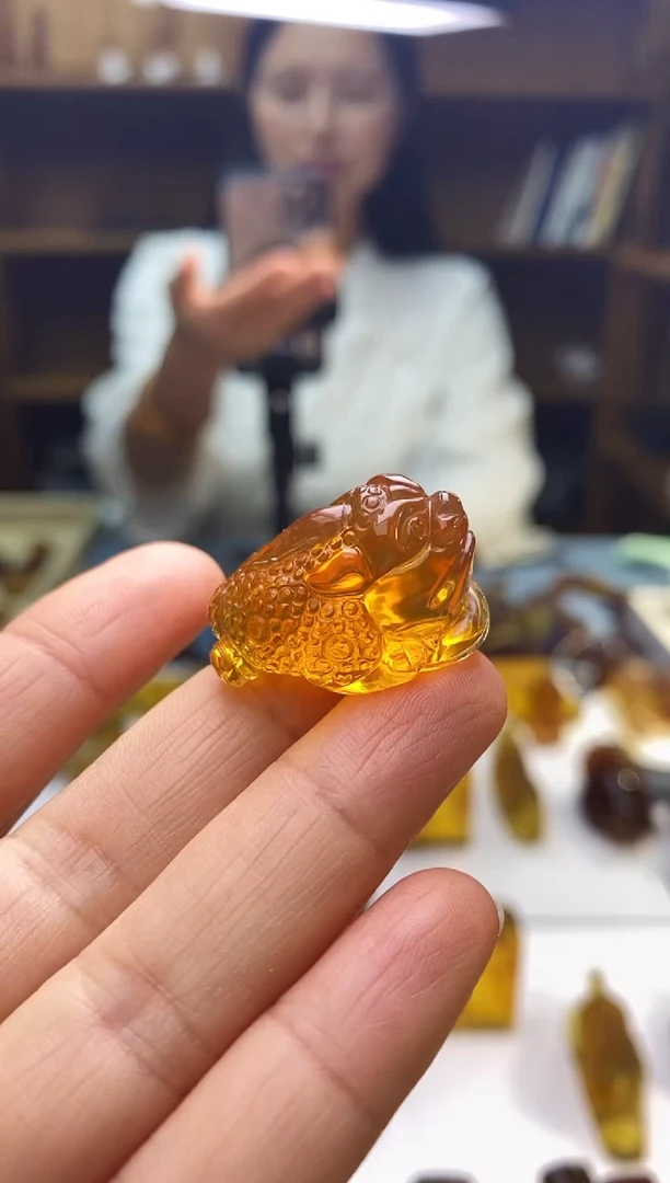 琥珀颈饰未镶嵌SN72-51（金蟾）