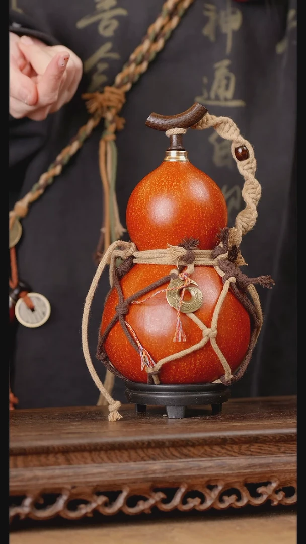 262号精品天然大漆酒葫芦一物一拍~