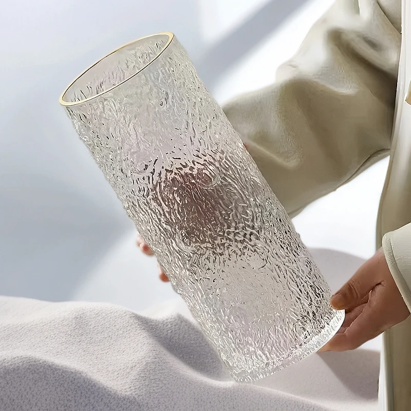 (活动中)玻璃花瓶高档客厅轻奢ins风水培富贵竹鲜花高颜值大摆件