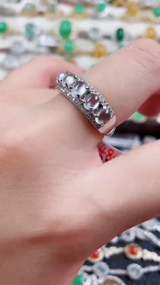 银S925镶嵌戒指翡翠92