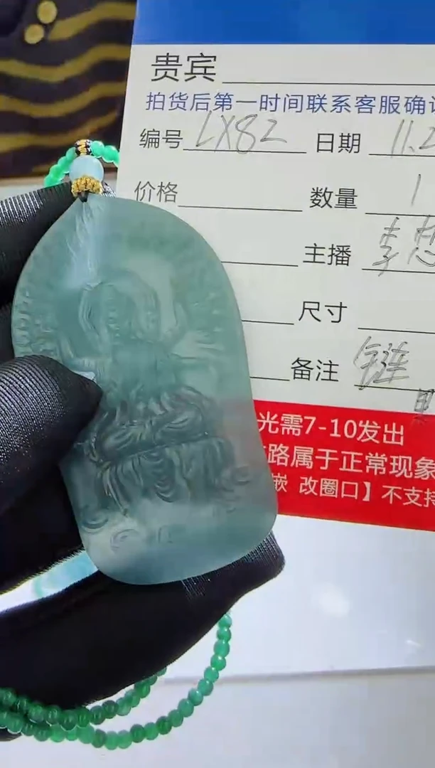 未镶嵌定制翡翠LX82翡翠吊坠赠珠链-多样性发其一