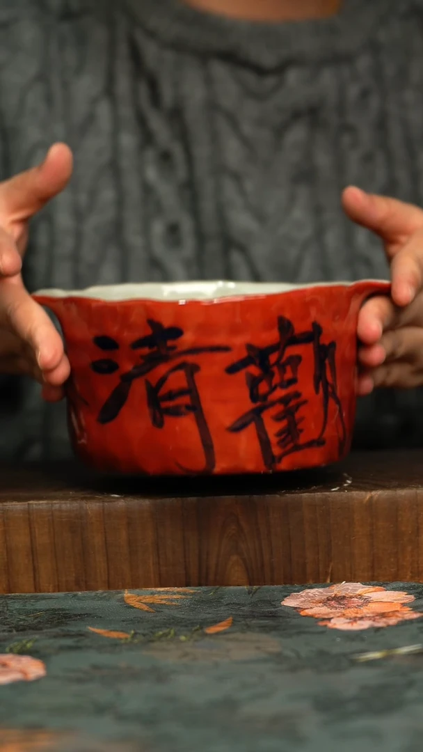 杯釉下彩手工手绘同款陶器