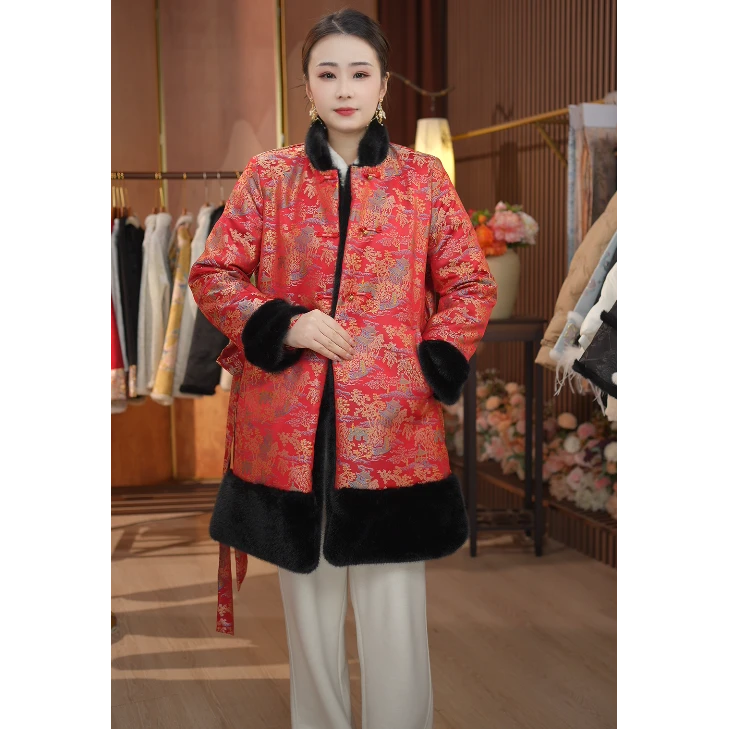 《洛彤-棉服》新中式国风双面穿加厚百搭棉服