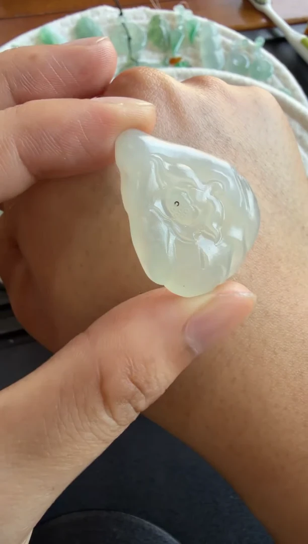 未镶嵌定制翡翠莲花牌