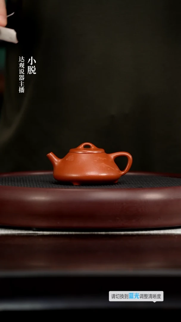 茗DG73畏壶刘英杰子冶石瓢刻鱼朱泥190