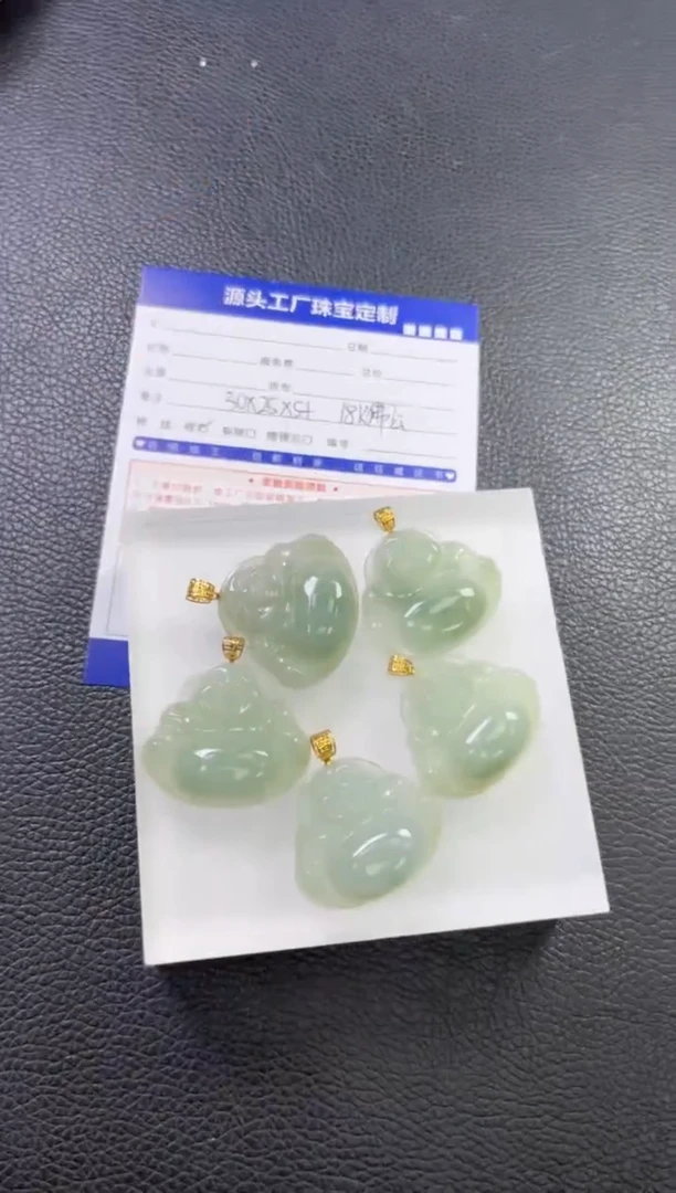 【闪购商品】翡翠挂件18K金镶嵌PQGJ596配链佛公多样性发一件