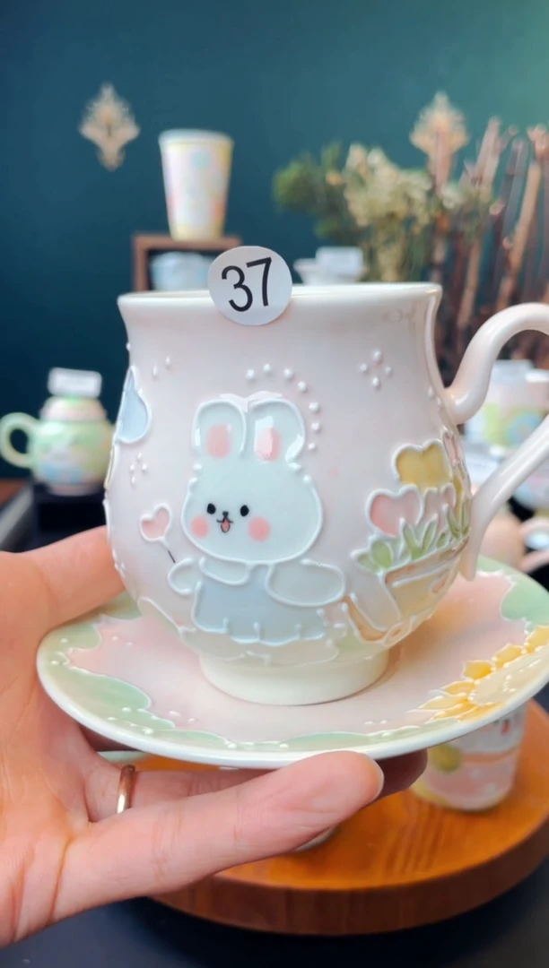 漫甜手工手绘茶杯037