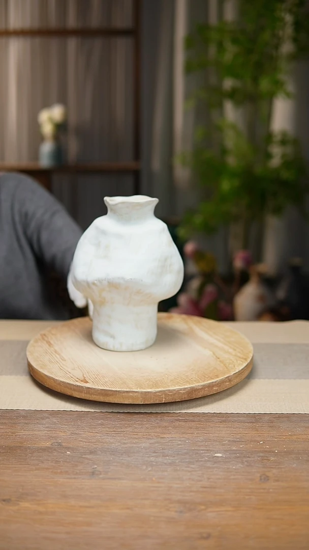 【闪购商品】陶瓷 花器陶瓷花瓶手捏瓶004瑕疵