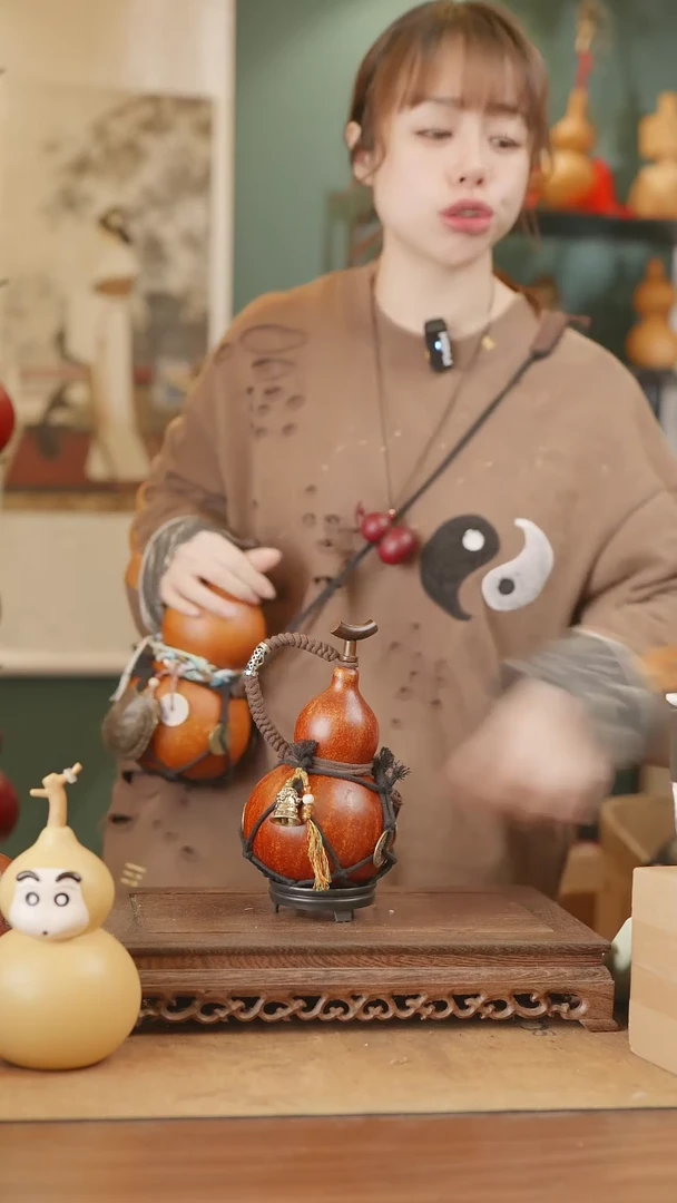 【闪购商品】230号精品天然大漆工艺防渗内胆酒葫芦~