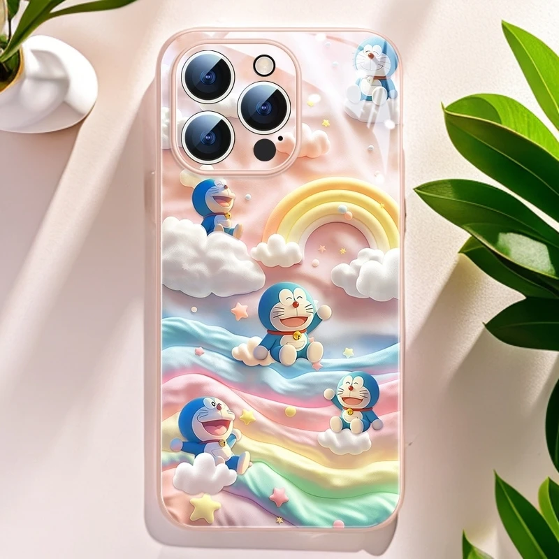 哆啦A梦彩虹适用于苹果16promax手机壳苹果15pro高级感iPhone17Pr