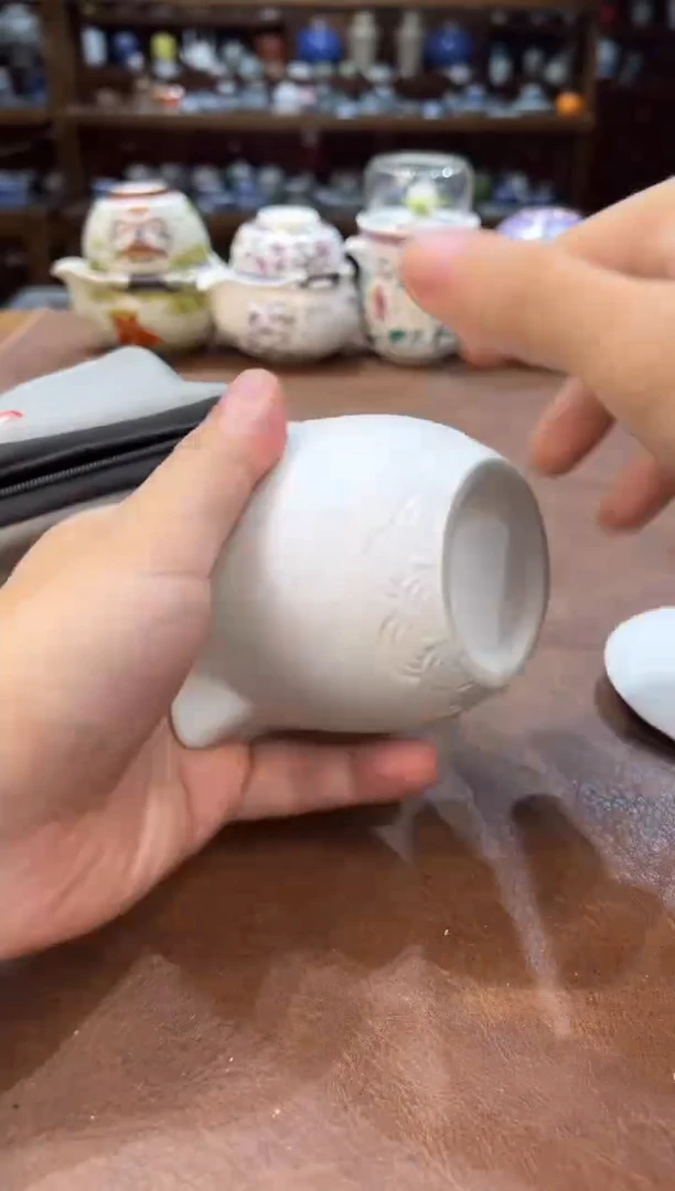 真的很便宜超好看会开片的旅行茶具