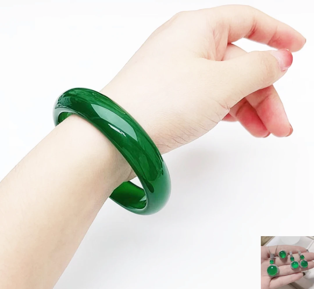 【荣总甄选】时尚轻奢精美玉石手镯+耳饰+戒指+项链[JZ225420]玛瑙