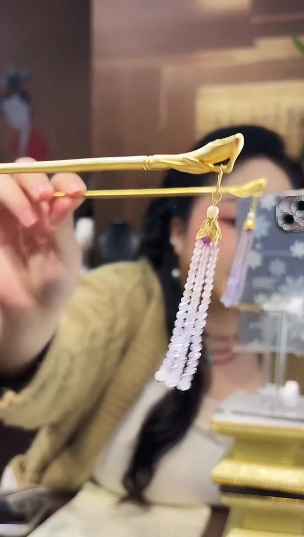 无925银竹节发簪/件（赠送流苏）