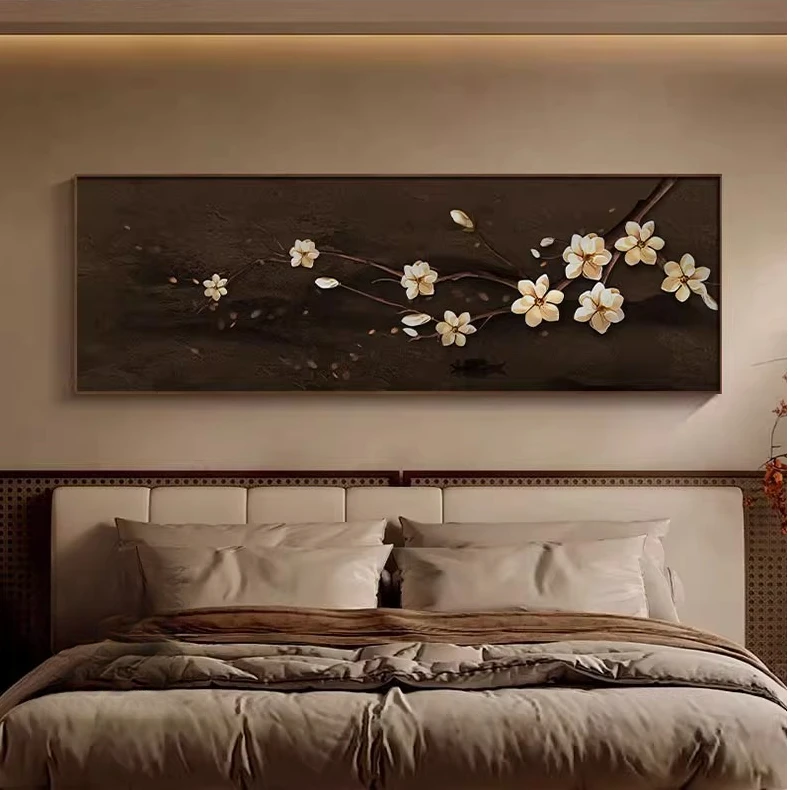 宋式美学中古风客厅挂画禅意私人茶室客厅背景墙挂画中式装饰画
