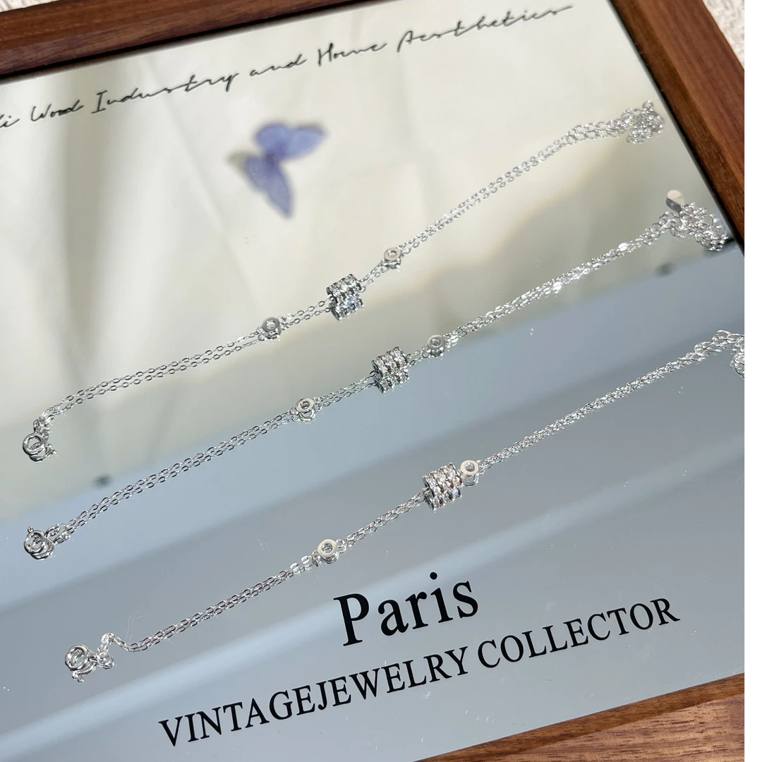 足银手链 【咪岛】足银小蛮腰手链银色百搭日常学生党