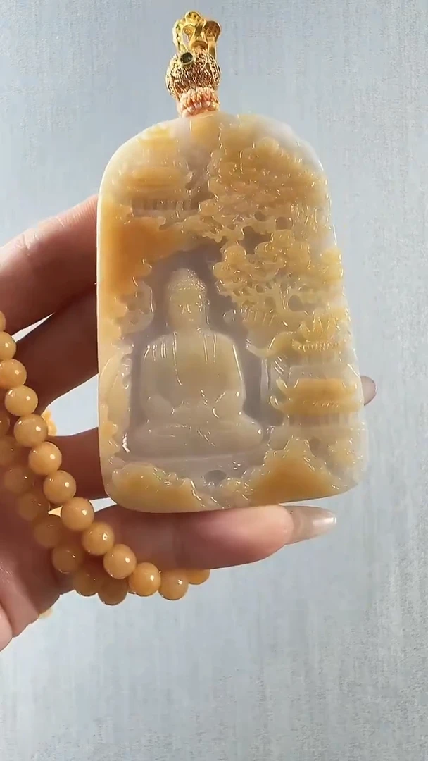 颈饰未镶嵌翡翠大日如来