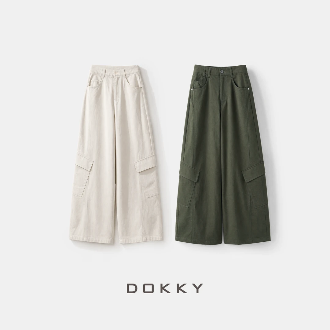 Dokky【头号玩家D0946】定纺高密功能性面料.小弯刀工装休闲裤