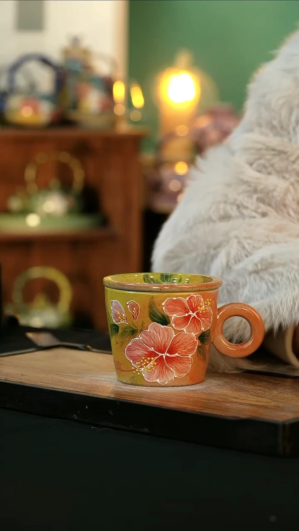 【闪购商品】杯手绘心瓷陶瓷浮力