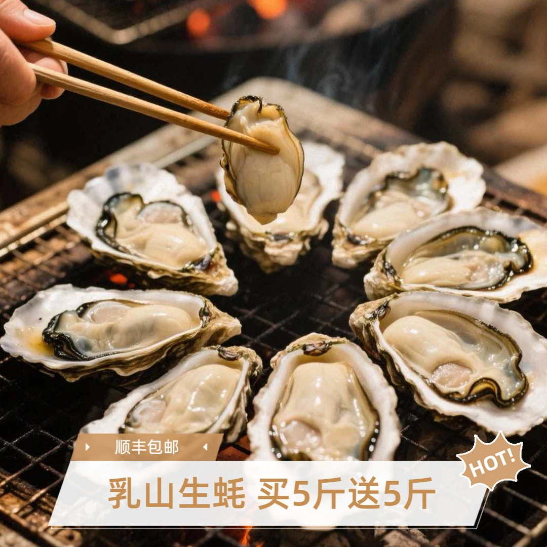 买5斤送5斤丨乳山生蚝 聚餐送礼 清蒸煎炸 烧烤刺身 顺丰包邮