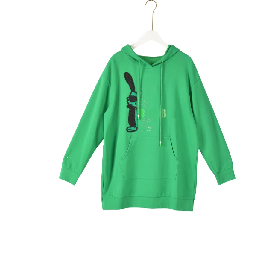 【Y专柜捡漏】大码女装QaC-卫衣2521-豆荚绿大一码