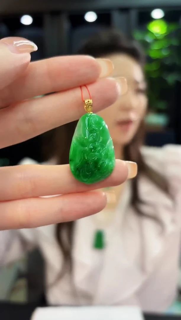 吊坠(不含链)18K金镶嵌翡翠 缅料A货/支持复检/一件