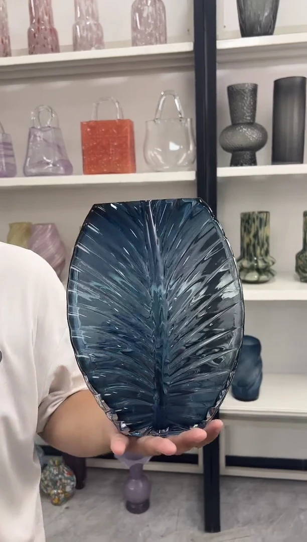 现代客厅摆件玻璃花瓶高级感