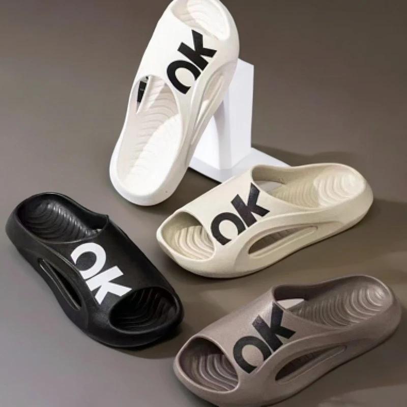 518-5男士运动夏季厚底网红爆款拖鞋户外时尚男款软底外穿舒适