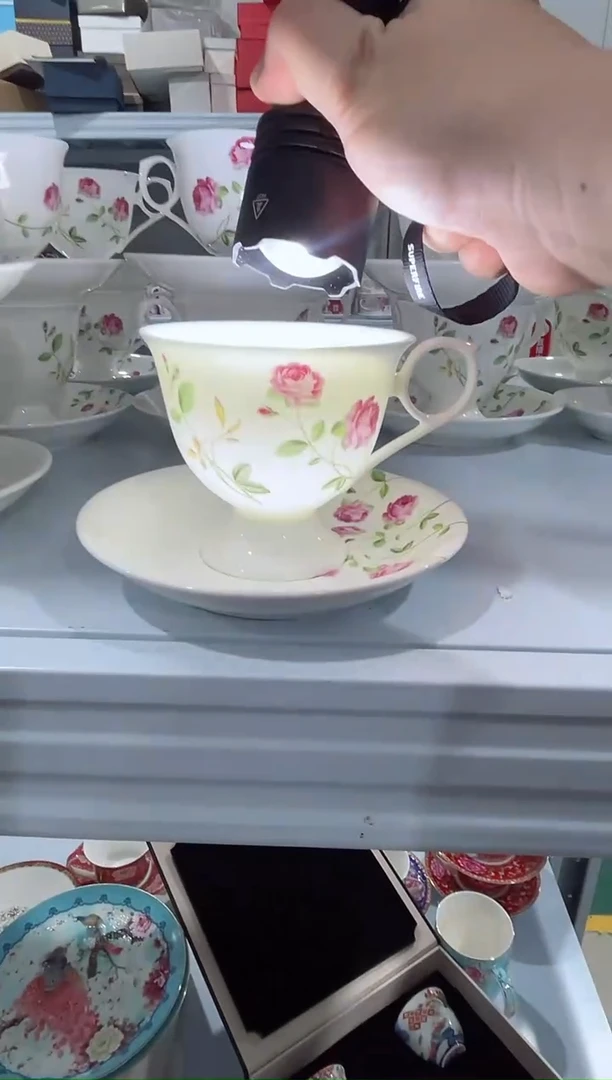瓷片日用陶瓷（简装）咖啡杯一套