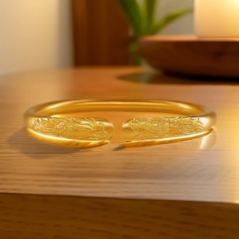 【赠礼盒】 古风龙凤呈祥开口手镯经典轻奢百搭