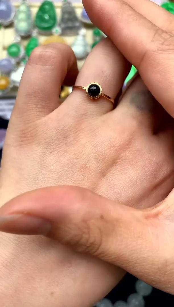 翡翠戒指18K金镶嵌250-中国好珍宝