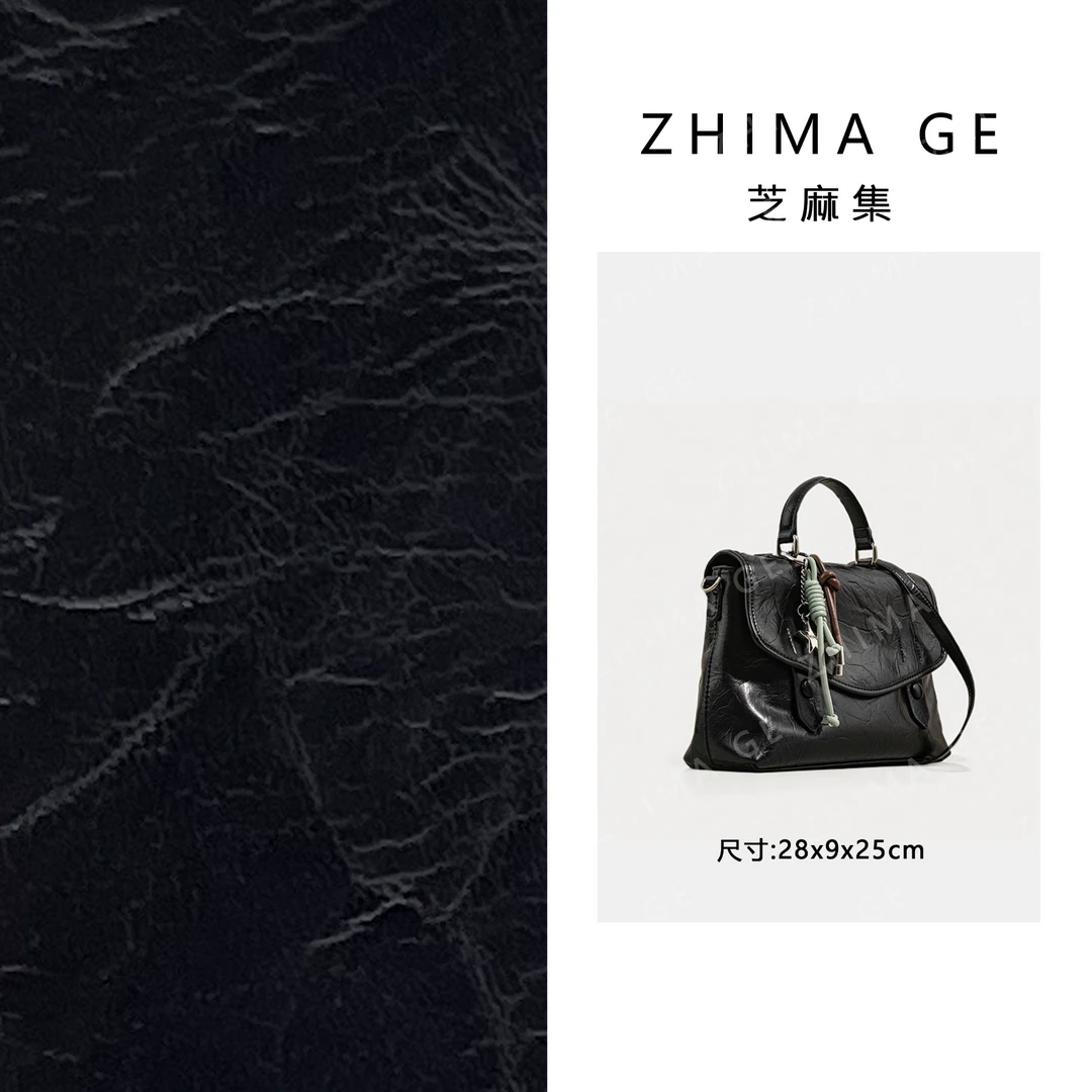 【芝麻集】SK-92318-黑色休闲百搭女士小众简约单肩气质女包