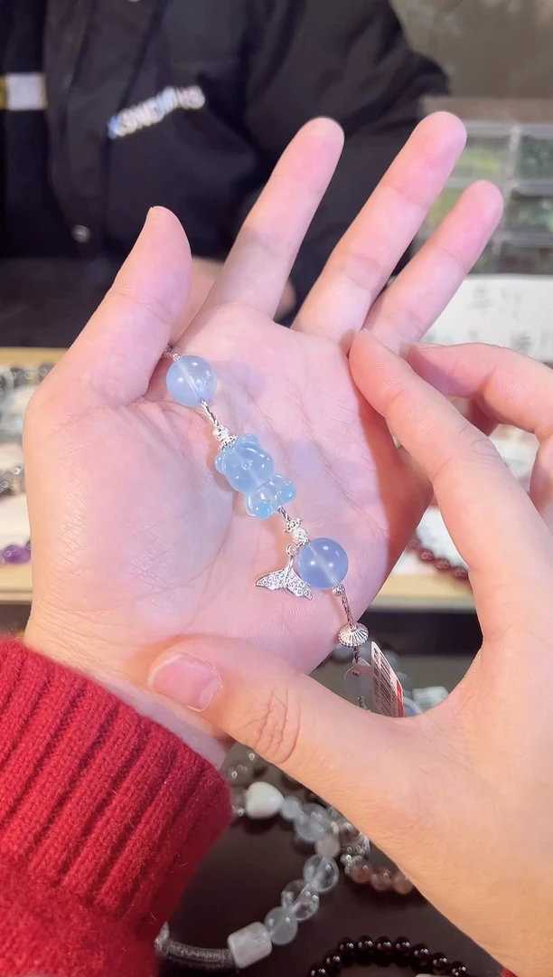 【闪购商品】海蓝宝石手链未镶嵌手串Q494