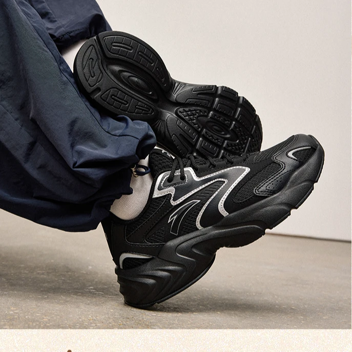 安踏溯年复古跑鞋运动鞋厚底增高情侣休闲鞋912515505