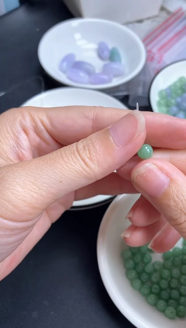 颈饰未镶嵌翡翠稻**1雪欣散珠定制diy