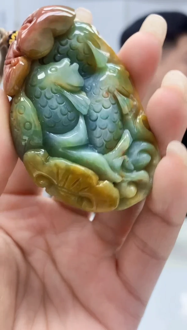 【闪购商品】定制翡翠未镶嵌4917lr-毛货挂件54