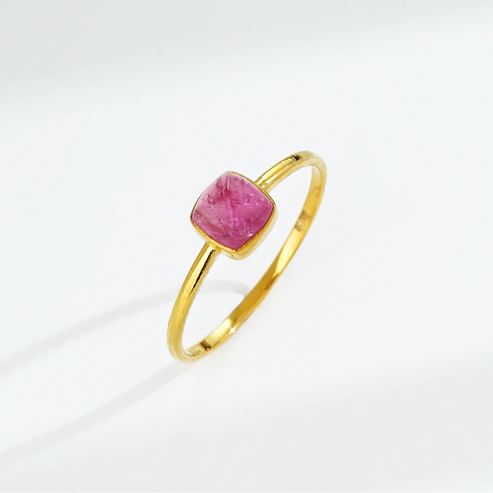 【粉桃蜜露】18K碧玺戒指44360